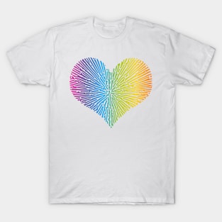 Turing Pattern Sunburst Love Heart (Full Spectrum) T-Shirt